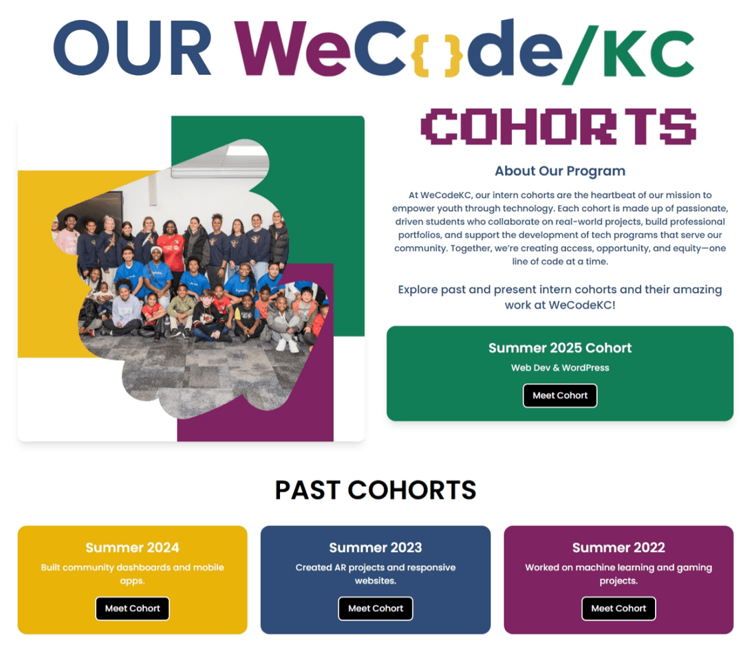 Cohorts landing page image