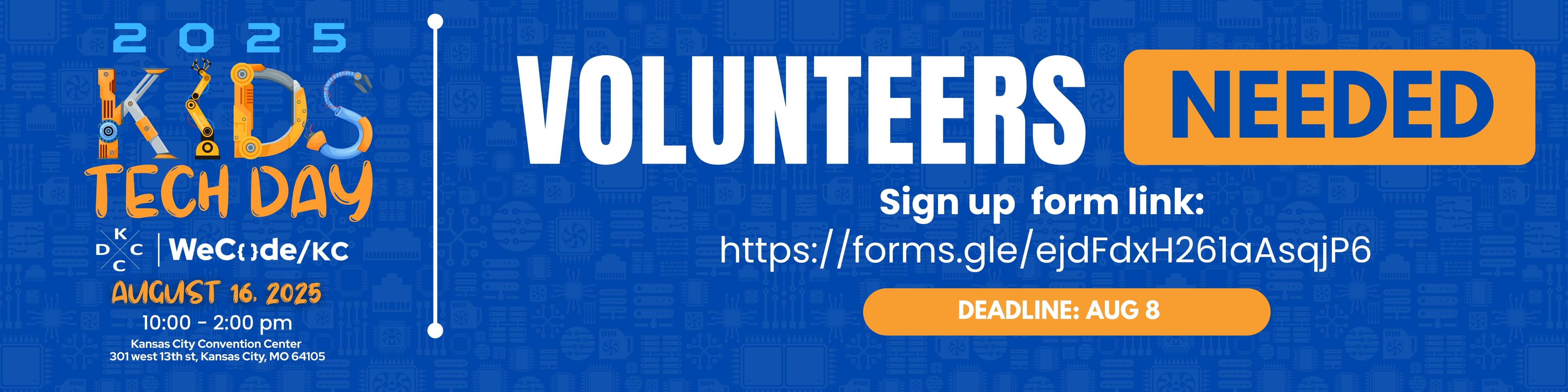 Kids Tech Day 2025 - Volunteers Needed - Deadline August 8