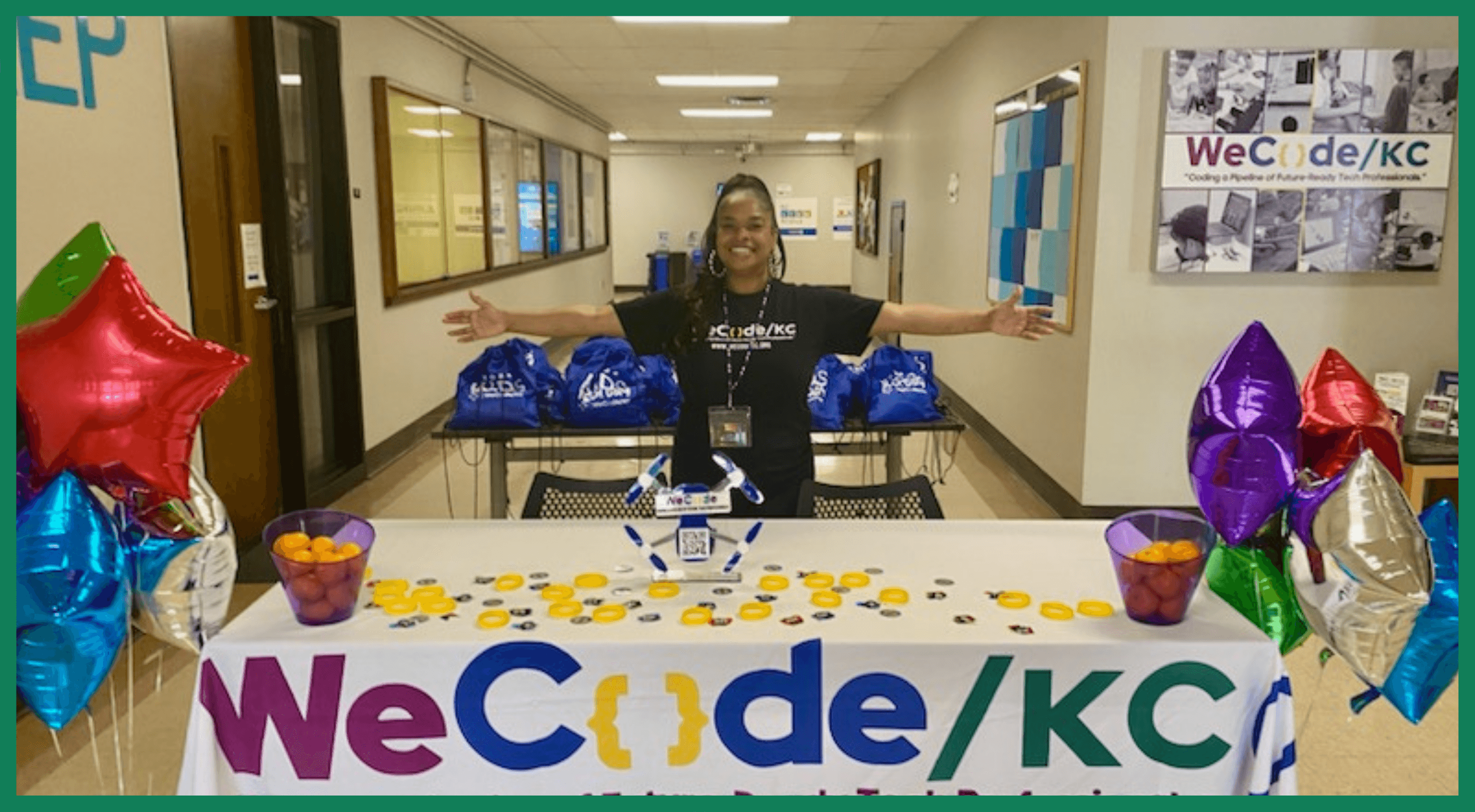 Welcome to WeCode KC photo with Diona
